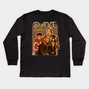 Dave-Chappelle-vintage-transform Kids Long Sleeve T-Shirt